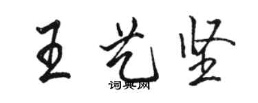 駱恆光王藝堅行書個性簽名怎么寫