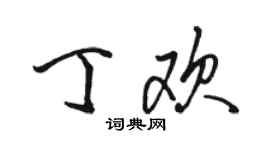 駱恆光丁歡行書個性簽名怎么寫