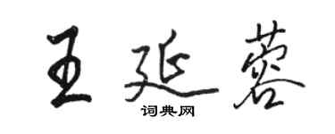 駱恆光王延蓉行書個性簽名怎么寫