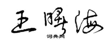 曾慶福王曙海草書個性簽名怎么寫