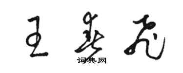 駱恆光王春飛草書個性簽名怎么寫