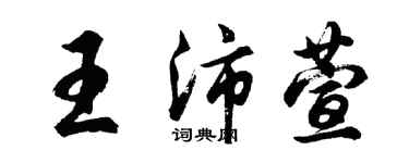 胡問遂王沛萱行書個性簽名怎么寫