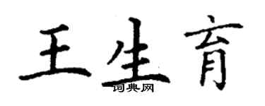 丁謙王生育楷書個性簽名怎么寫