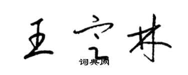 梁錦英王定林草書個性簽名怎么寫