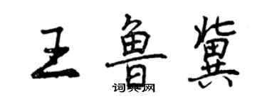 曾慶福王魯冀行書個性簽名怎么寫