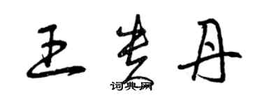 曾慶福王貴丹草書個性簽名怎么寫