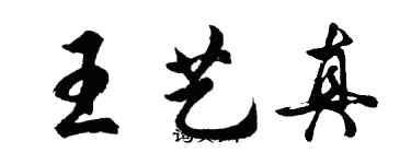 胡問遂王藝真行書個性簽名怎么寫