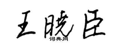 王正良王曉臣行書個性簽名怎么寫