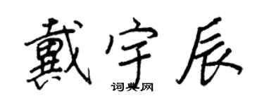 王正良戴宇辰行書個性簽名怎么寫