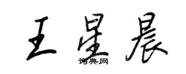 王正良王星晨行書個性簽名怎么寫