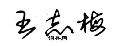 朱錫榮王志梅草書個性簽名怎么寫