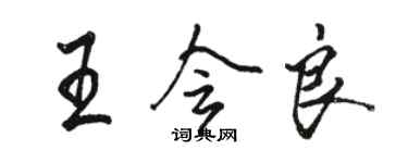 駱恆光王會良行書個性簽名怎么寫