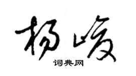 梁錦英楊峻草書個性簽名怎么寫