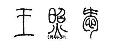 陳墨王照愛篆書個性簽名怎么寫