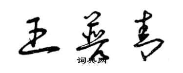 曾慶福王普青草書個性簽名怎么寫