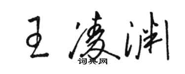 駱恆光王凌淵草書個性簽名怎么寫