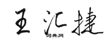 駱恆光王匯捷行書個性簽名怎么寫