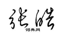 梁錦英張皓草書個性簽名怎么寫