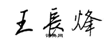 王正良王長烽行書個性簽名怎么寫