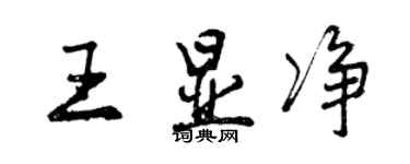 曾慶福王顯淨行書個性簽名怎么寫