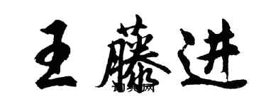 胡問遂王藤進行書個性簽名怎么寫