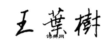 王正良王葉樹行書個性簽名怎么寫