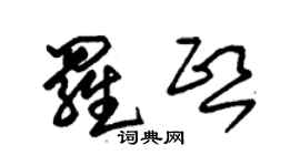 朱錫榮羅熙草書個性簽名怎么寫