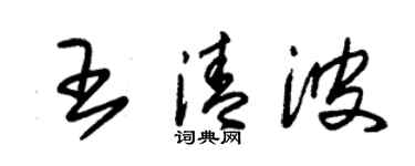 朱錫榮王清波草書個性簽名怎么寫