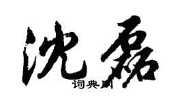 胡問遂沈磊行書個性簽名怎么寫
