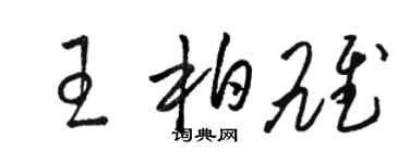 駱恆光王柏雄草書個性簽名怎么寫