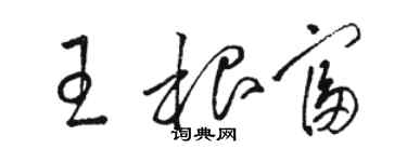 駱恆光王根富草書個性簽名怎么寫