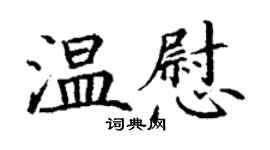 丁謙溫慰楷書個性簽名怎么寫