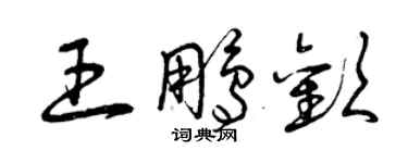 曾慶福王鵬歡草書個性簽名怎么寫