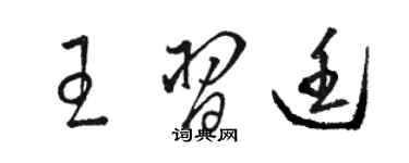 駱恆光王習廷草書個性簽名怎么寫