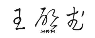 駱恆光王啟武草書個性簽名怎么寫