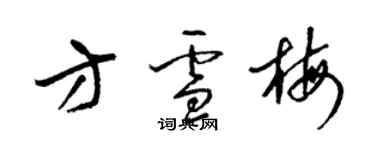 梁錦英方雪梅草書個性簽名怎么寫