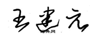 朱錫榮王建元草書個性簽名怎么寫