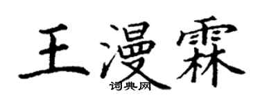 丁謙王漫霖楷書個性簽名怎么寫