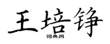 丁謙王培錚楷書個性簽名怎么寫