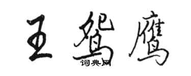 駱恆光王鴛鷹行書個性簽名怎么寫