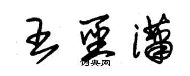 朱錫榮王聖瀟草書個性簽名怎么寫