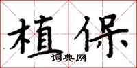 周炳元植保楷書怎么寫