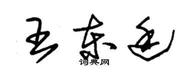 朱錫榮王東廷草書個性簽名怎么寫