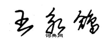 朱錫榮王永鴿草書個性簽名怎么寫