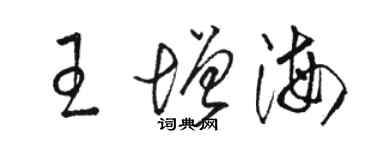 駱恆光王增海草書個性簽名怎么寫