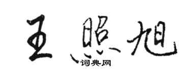 駱恆光王照旭行書個性簽名怎么寫