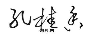 駱恆光孔桂香草書個性簽名怎么寫