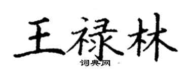 丁謙王祿林楷書個性簽名怎么寫