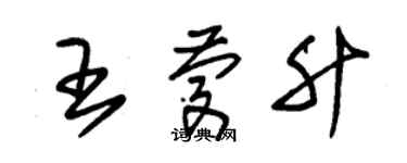 朱錫榮王慶升草書個性簽名怎么寫