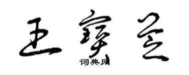 曾慶福王寶芝草書個性簽名怎么寫